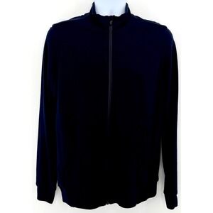 Cuts Jacket Men's L Full Zip Track Casual Navy Blue Lightweight Stretch Athletic